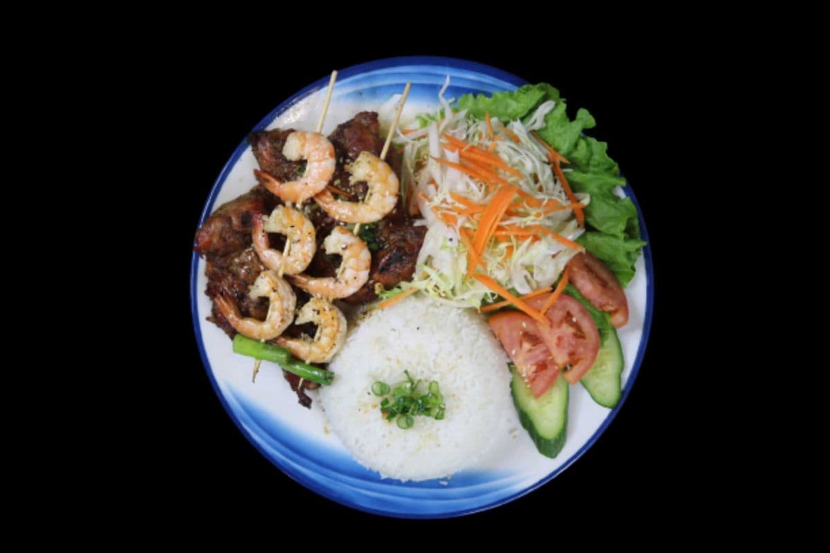 45. Grilled Lemongrass Prawns and Chicken