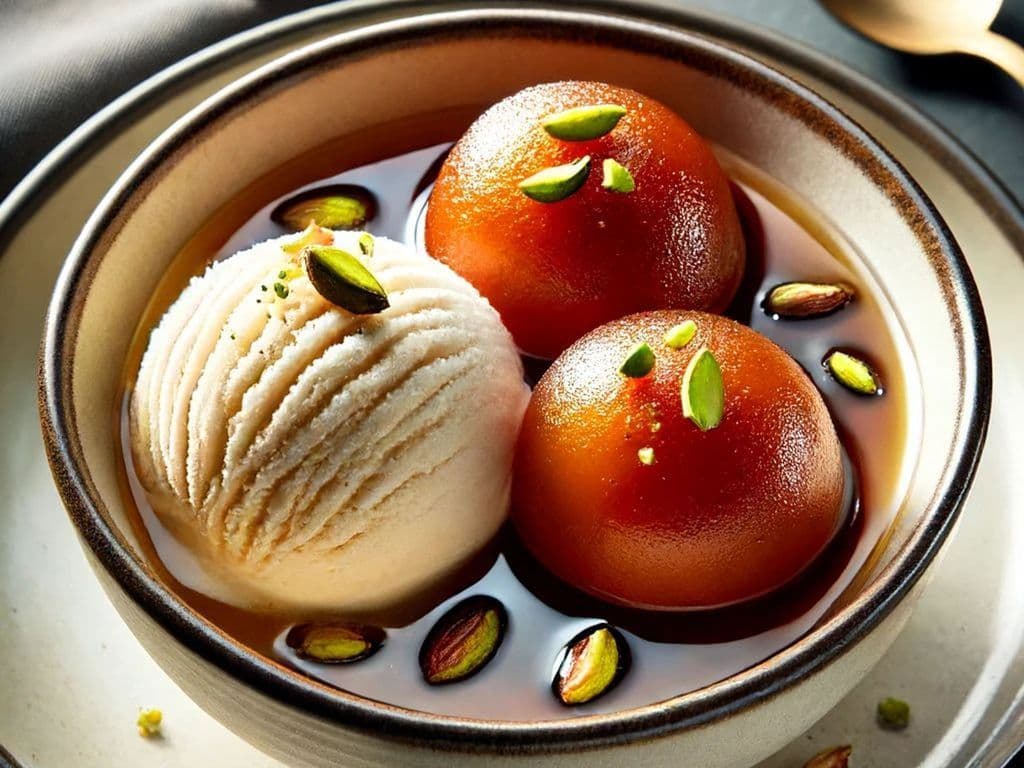 Gulabjamun with Ice-cream
