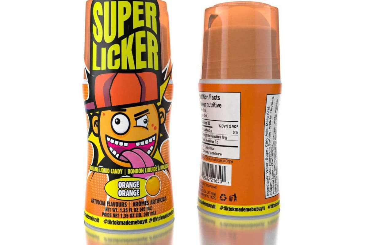 Super Licker Orange Rolling Liquid Candy