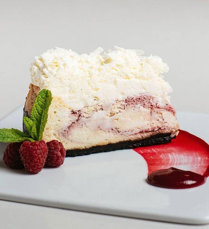 White Chocolate Raspberry Cheesecake  - Gluten Free