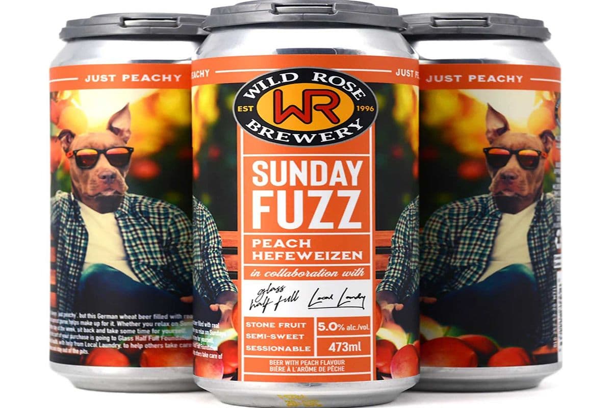 Wild Rose Sunday Fuzz Peach 4x473ML Can (4 x 473ml)