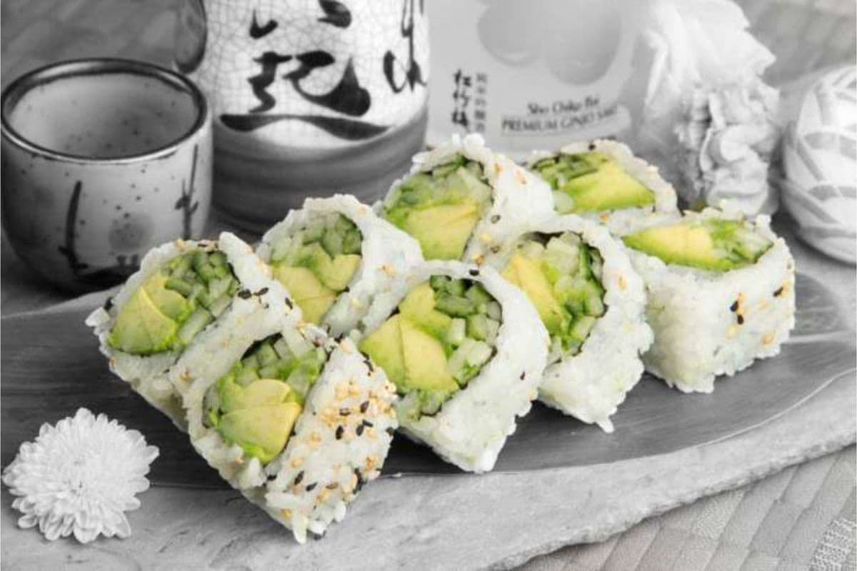 Avocado and Cucumber Special Maki