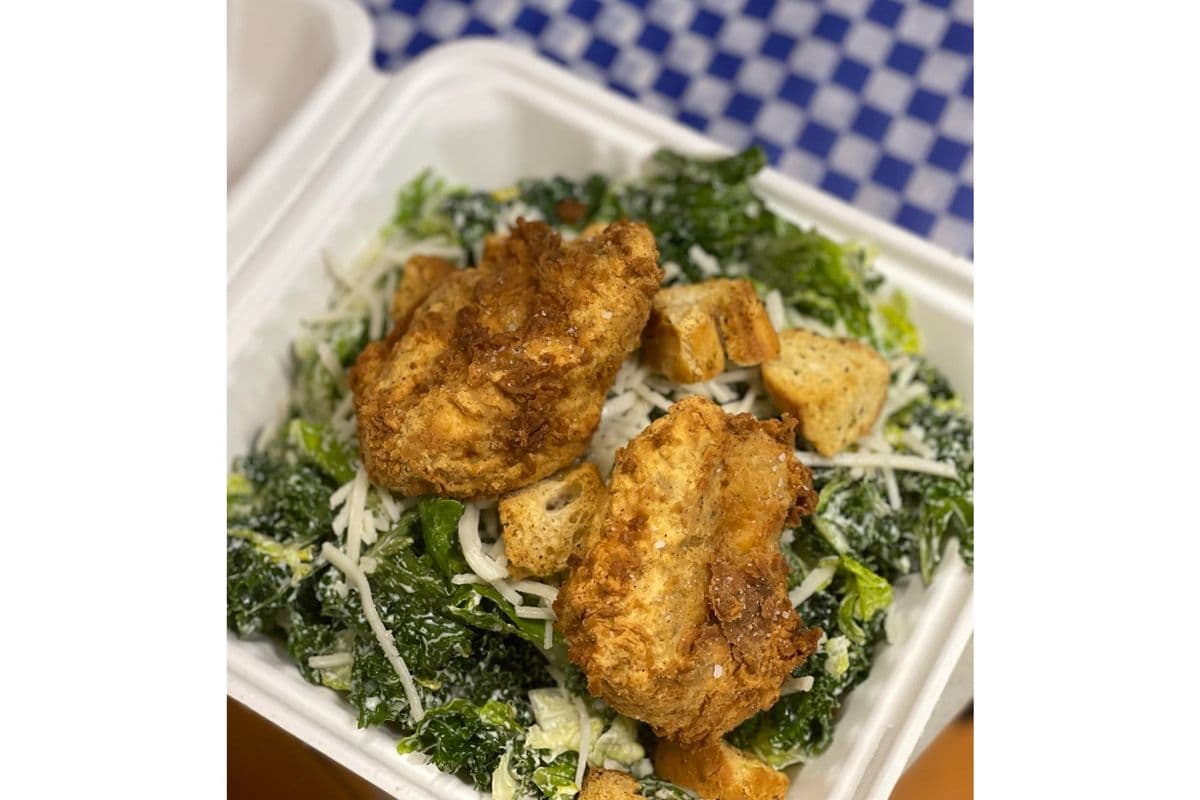 Fried ChickUn Caesar Salad
