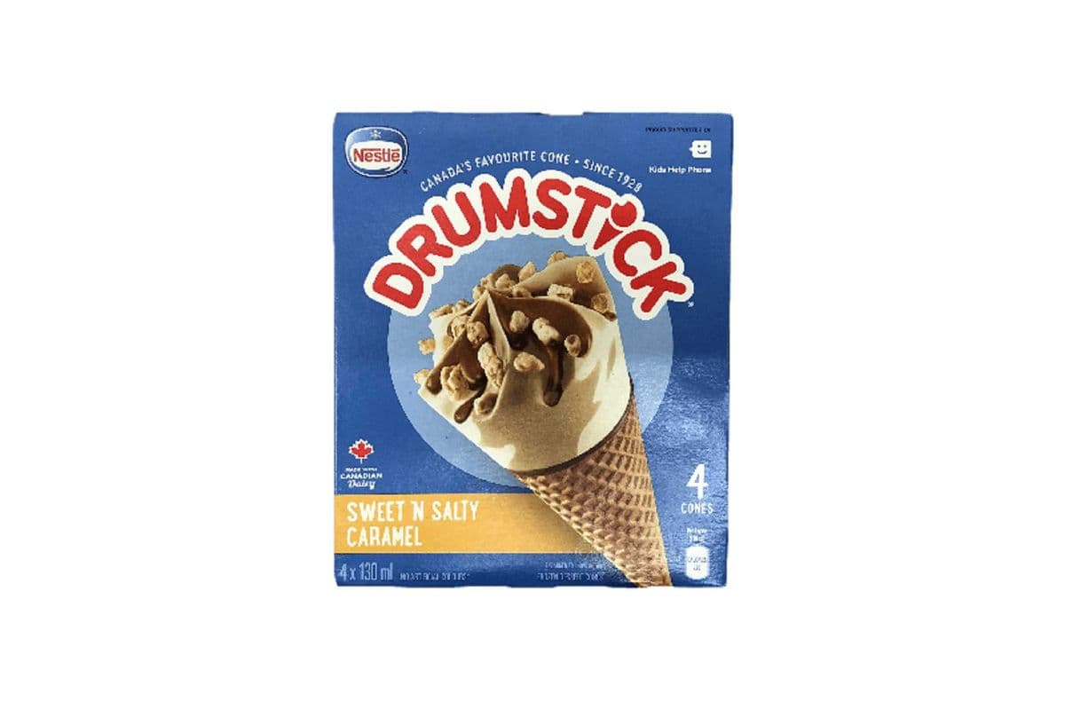 Nestle Drumstick (Sweet 'N Salty Caramel) Ice Cream Multi-Pack 4 x130 ml