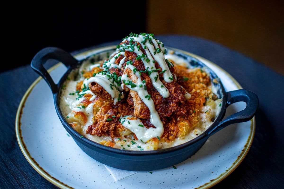 Nashville Hot Chicken Baked Mac and Cheese