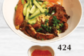 424. Minced Shrimp on Sugar Cane, Grilled Chicken on Vermicelli