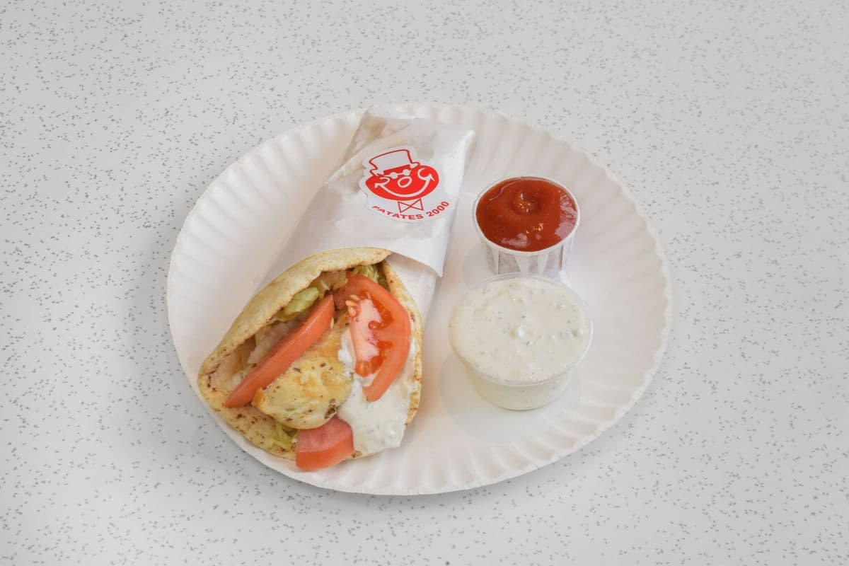 Pita au poulet gyro