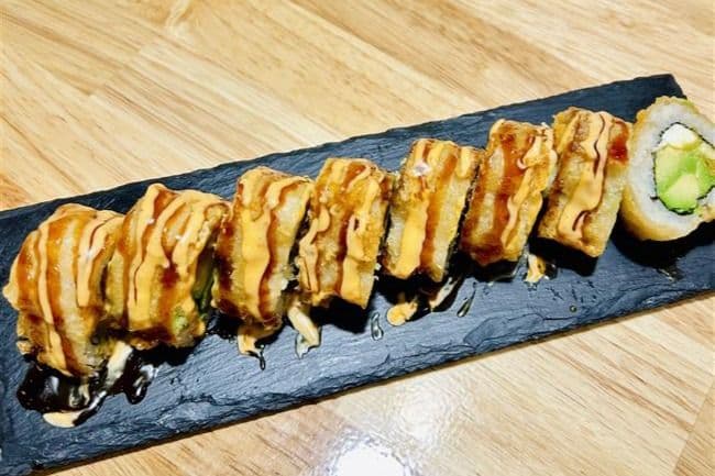 3. Golden Spicy Avocado Roll