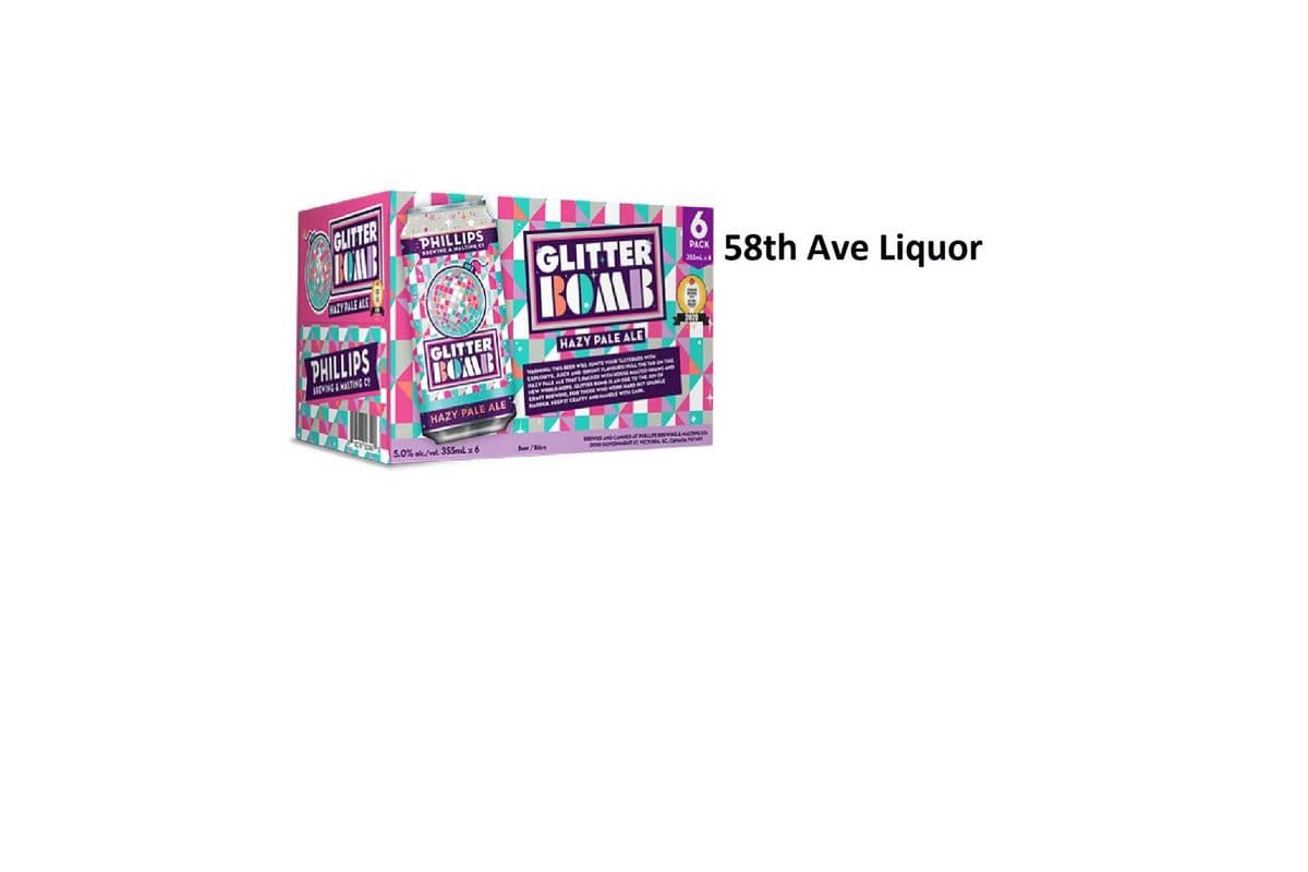 PHILLIPS GLITTER BOMB HAZY PALE ALE 6 CANS (1 x 6x355ML)