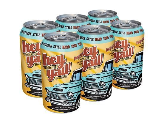 Hey Yall Original Iced Tea 6pack, 341mL coolers (5.0% ABV)