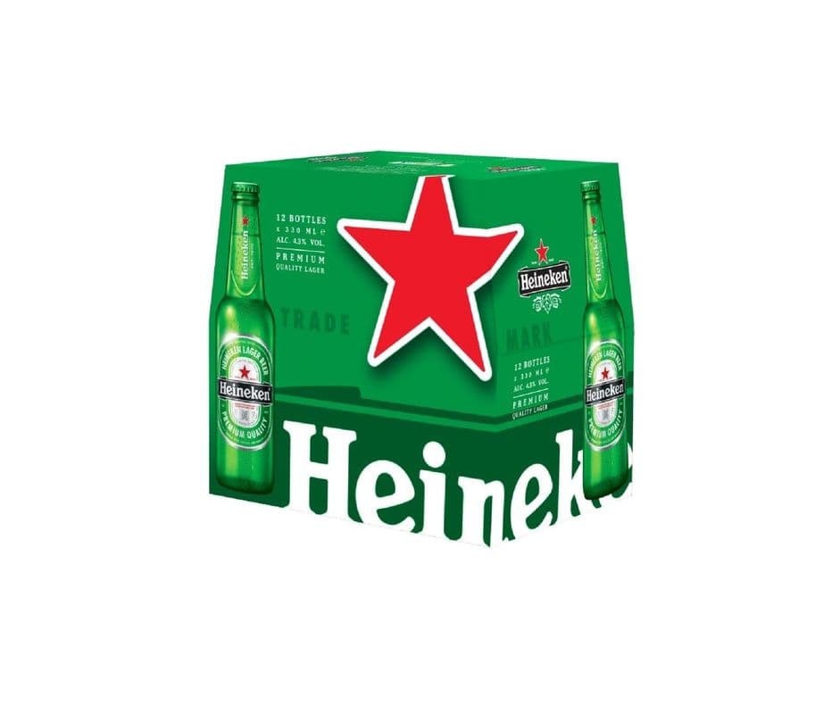 Heineken Lager (12 Bottles) (12 x 330ml Bottles)