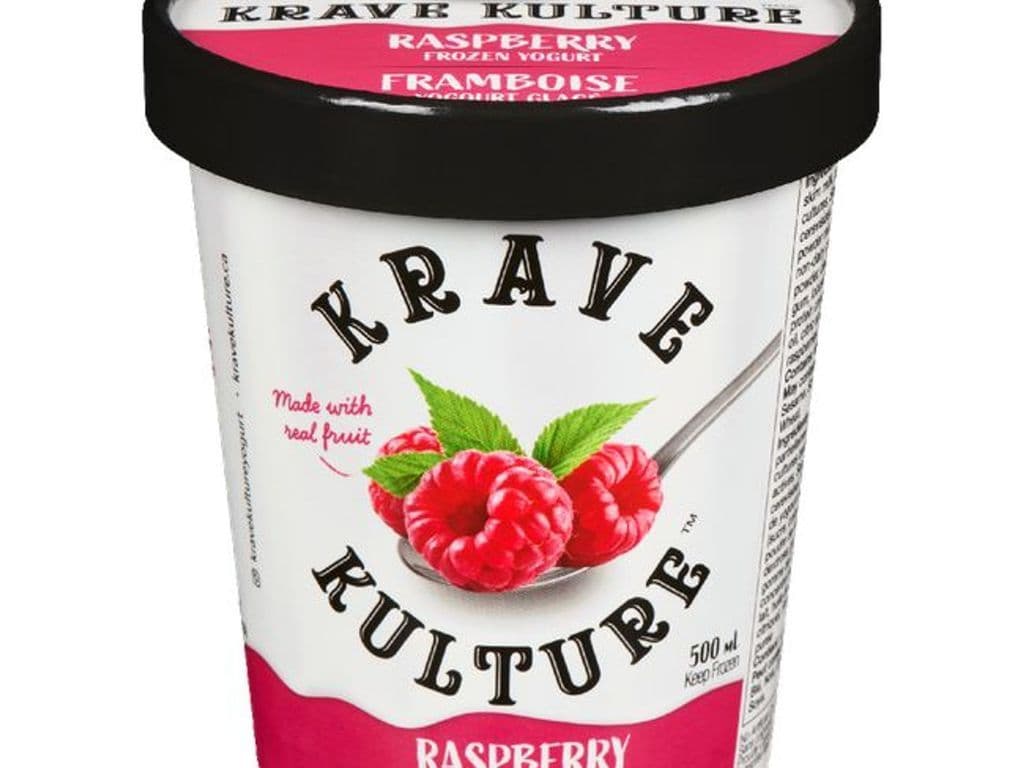 LOCAL KRAVE KULTURE FROZEN YOGURT RASPBERRY 500ML (LOCAL BC)