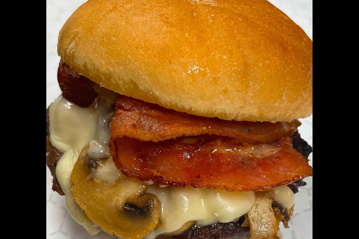 Swiss Mushroom Bacon Burger