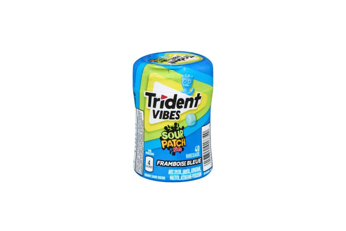 Trident Vibes Sour Patch Blue Raspberry (92g) (4 Cal)