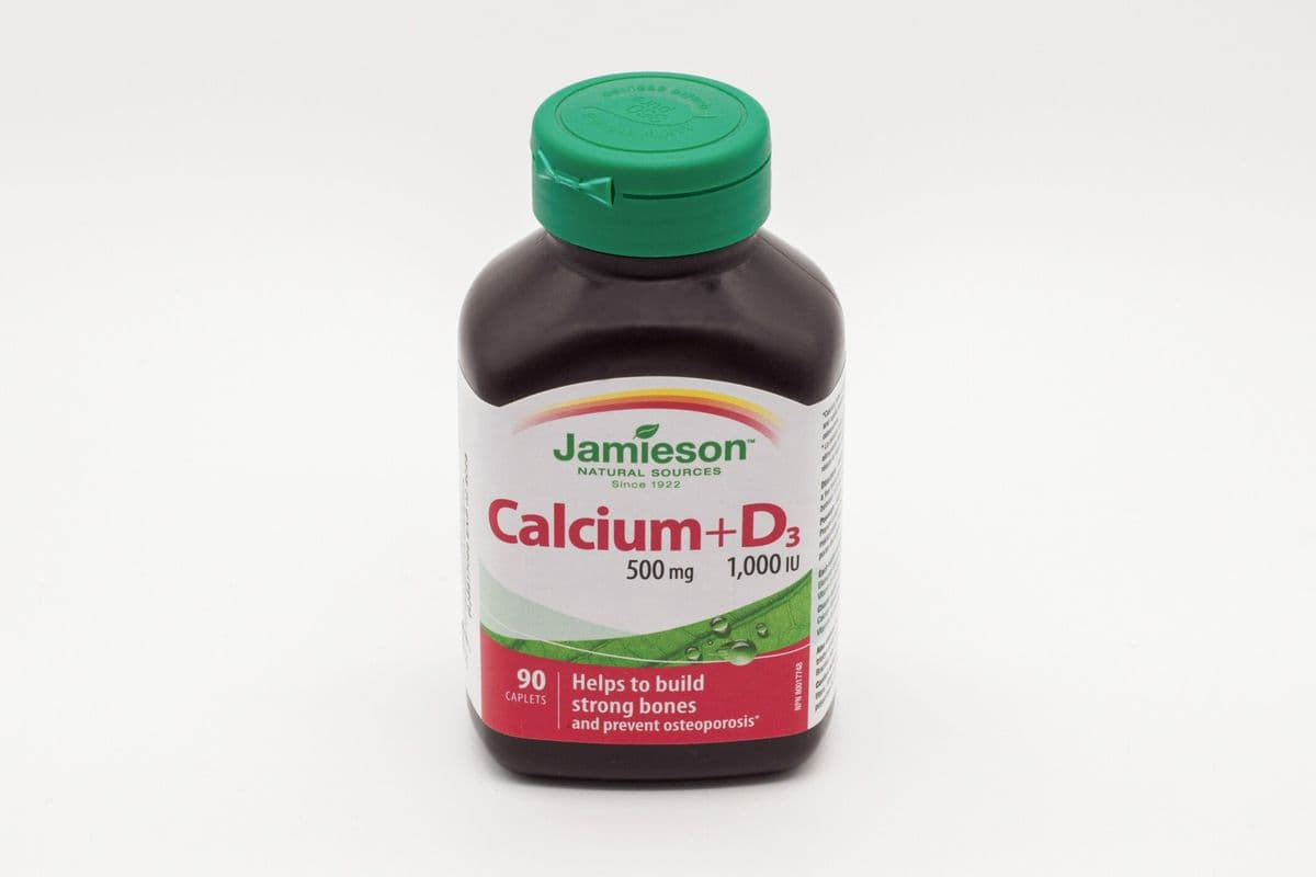 Jamieson calcium + vitamin D3 500mg+1000 units (90 Caplets )