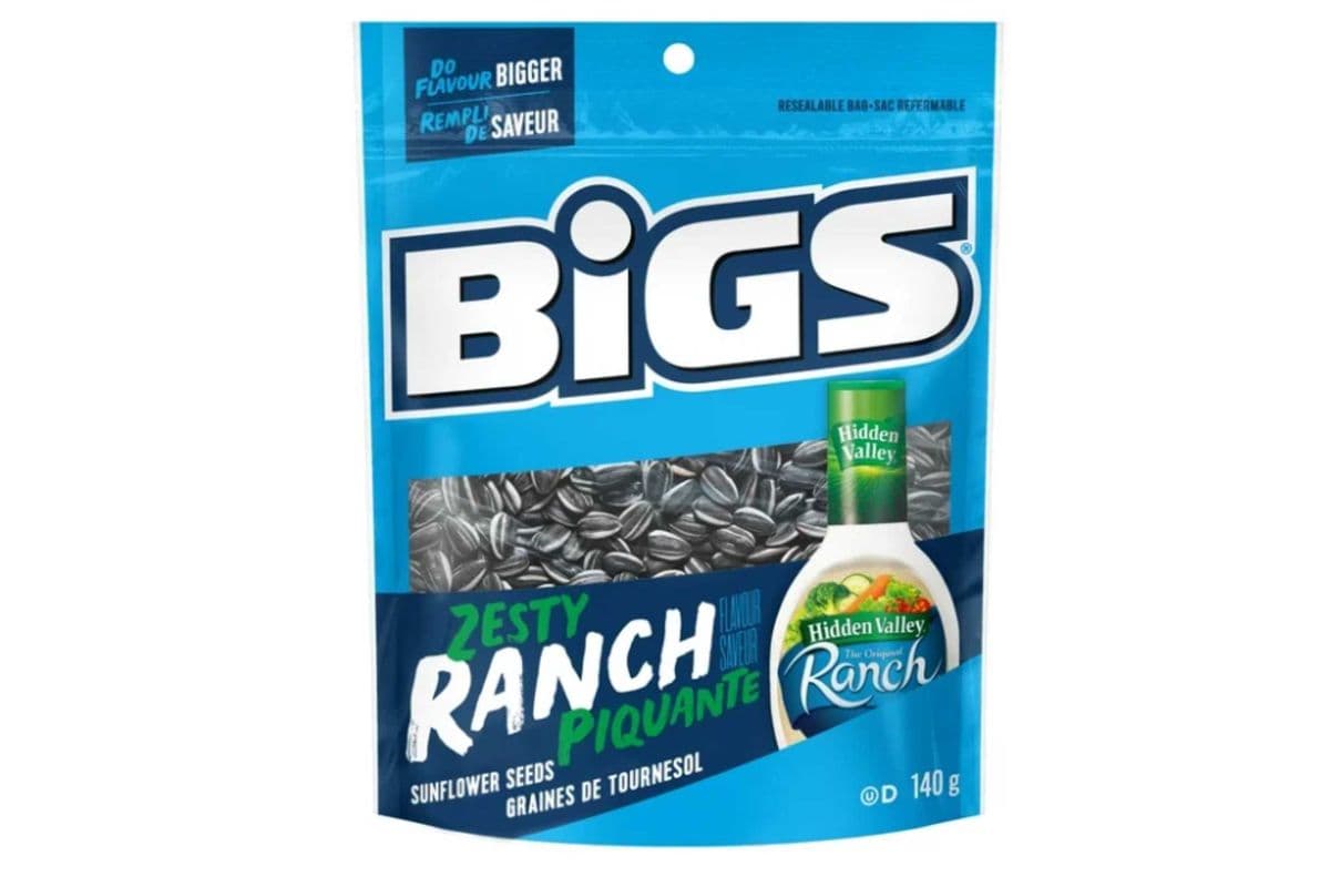 BiGS HIDDEN VALLEY Zesty Ranch Flavour Sunflower Seeds, 140g (140 g)