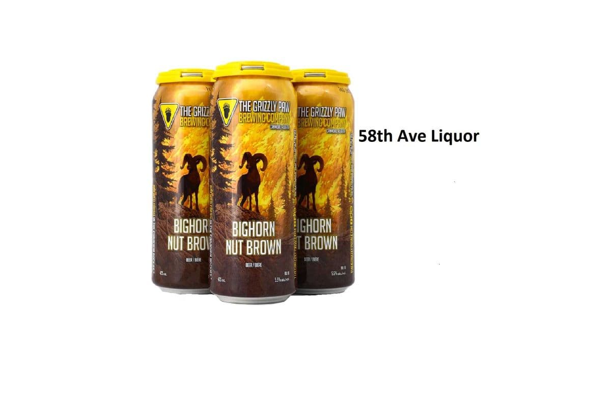 GRIZZLY PAW BIGHORN NUT BROWN 4 CANS (1 x 4x473ML)