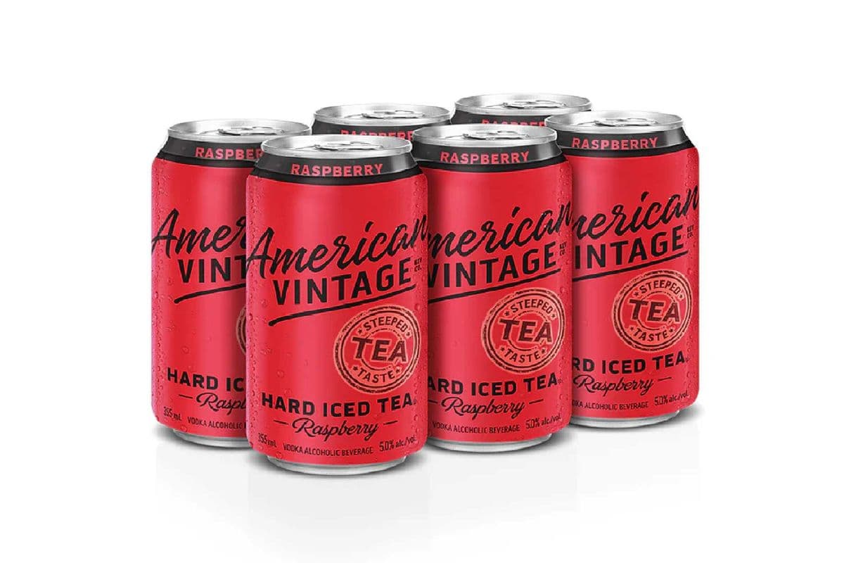 American Vintage Hard Iced Tea Raspberry (6 x 355 ml)