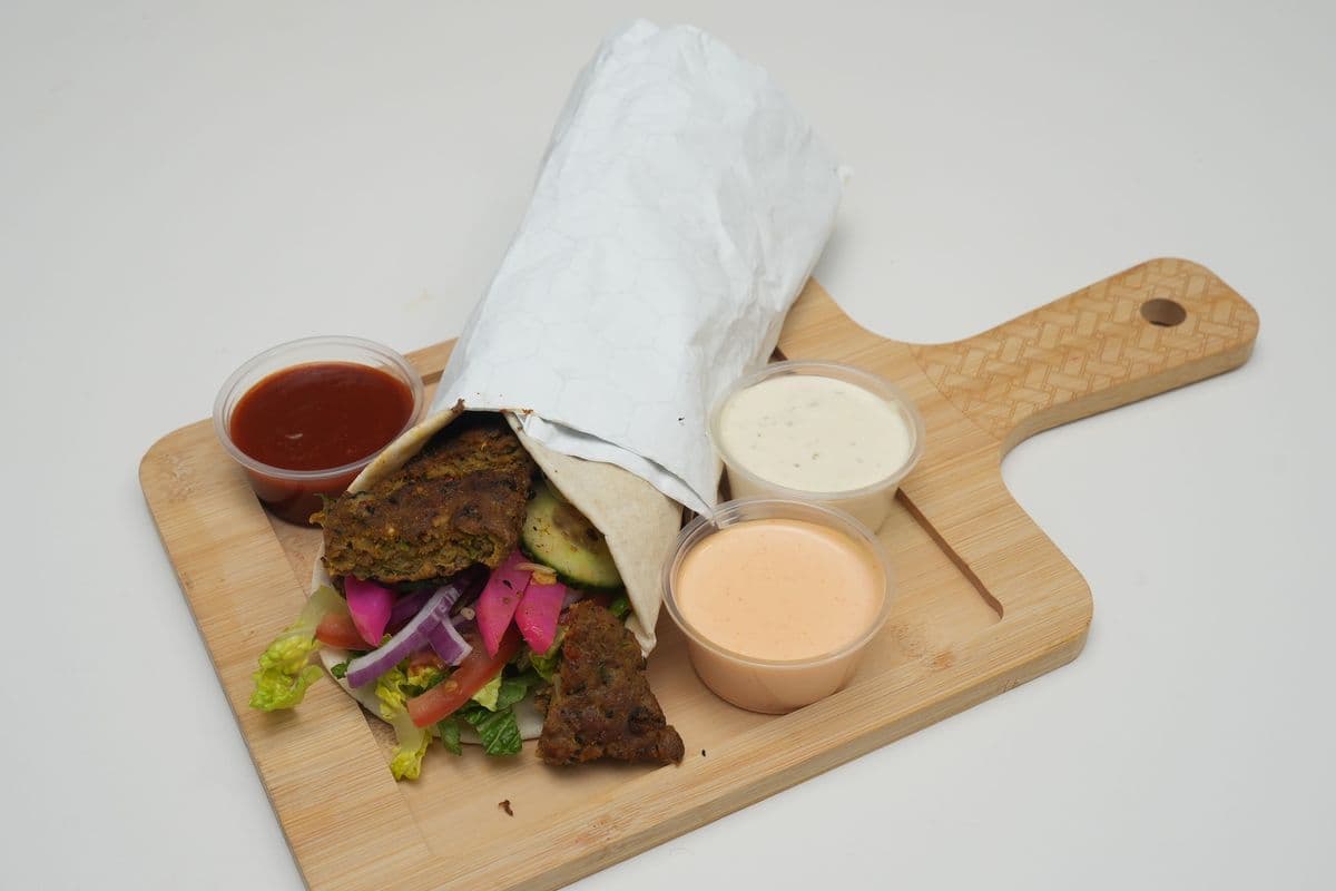 Chicken kebob wrap