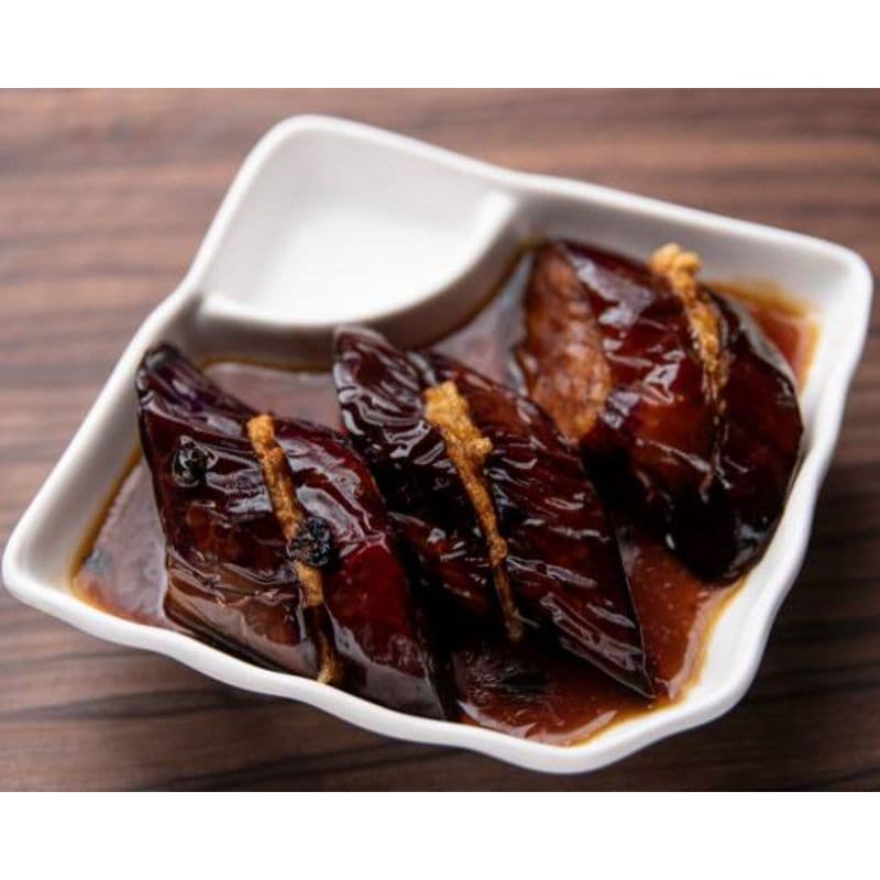 69. Fried Eggplant Stuffed with Fish Paste (3 pcs)