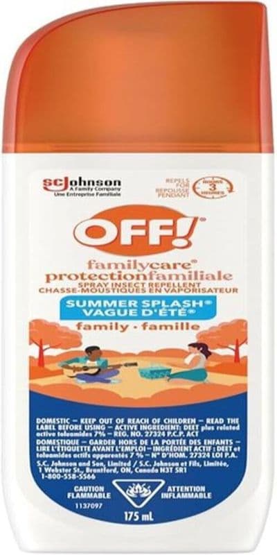 Off Protection Familiare Chasse- Moustiques en Vaporisateur 175ml/ Off Spray Insect Repellant 175ml