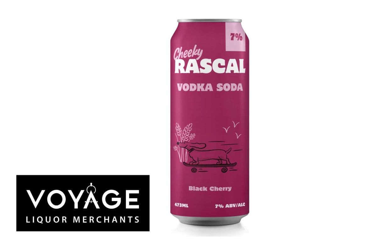 Rascal Cheeky Black Cherry Vodka Soda (1 x 473ml)