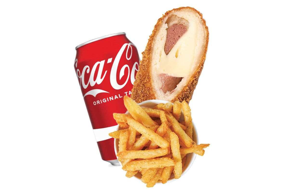 Beef & Mozzarella Ricedog Meal Combo