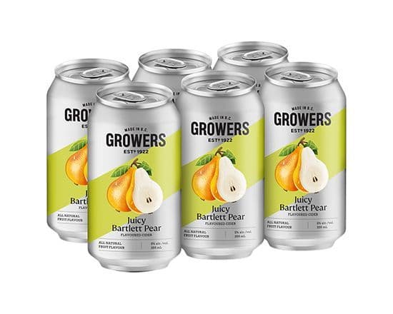 Growers Cider Pear, 6 x 355 ml