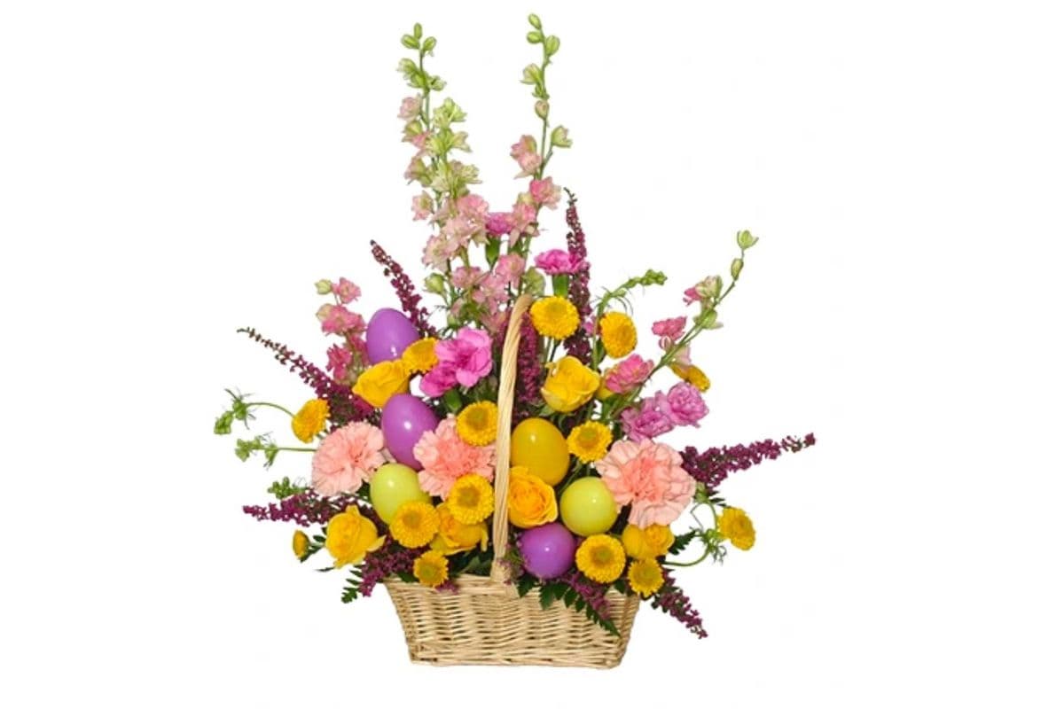Easter Egg Hunt Spring Flower Basket