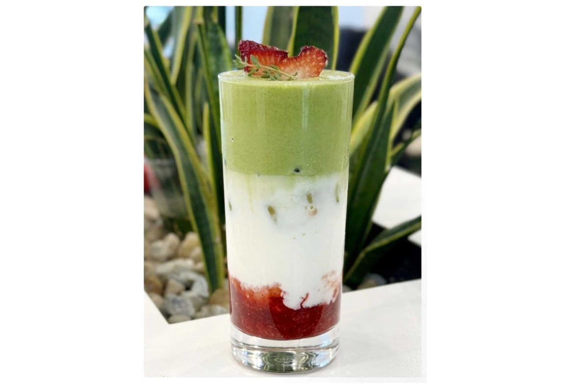Iced Strawberry Matcha Latte