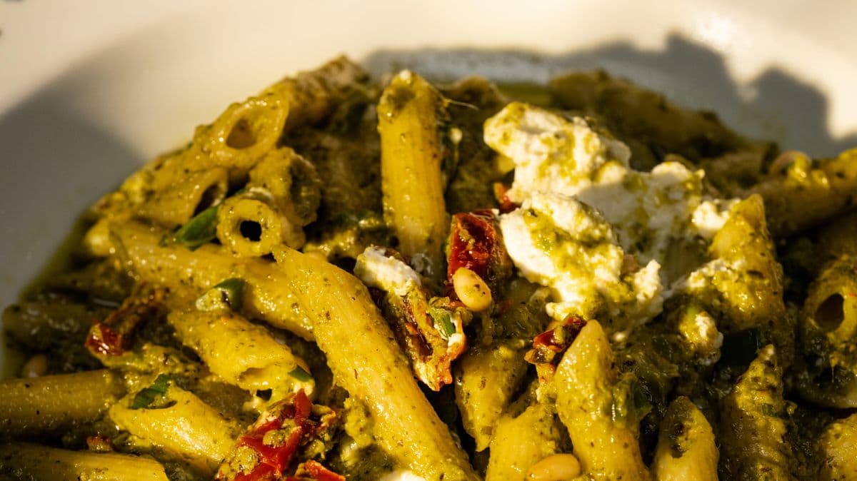 Pâtes Pesto Chèvre / Pesto Goat Cheese Pasta