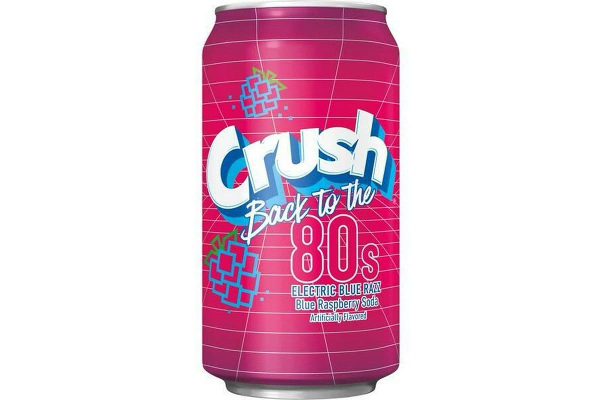Crush Back to the 80s Electric Blue Razz Can (355 ml)