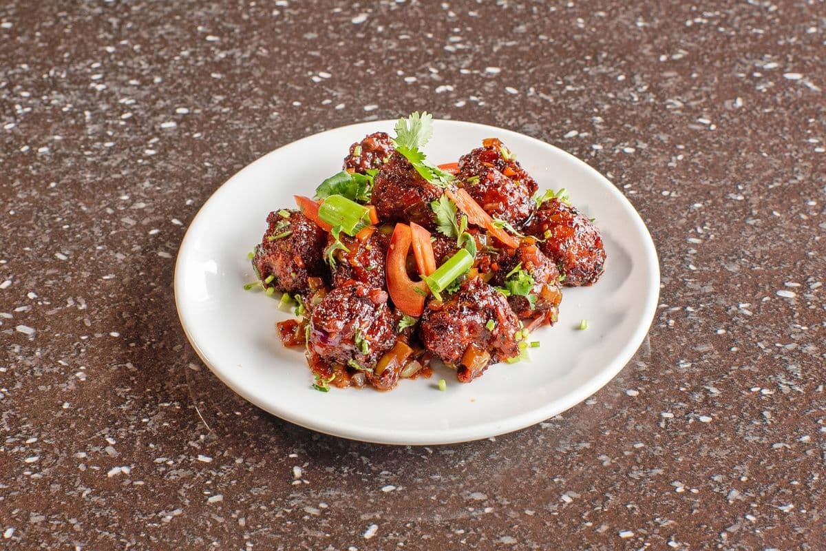 Vegetarian Manchurian Ball Dry Made by fresh mixed vegetable ( No onion, Garlic option available)