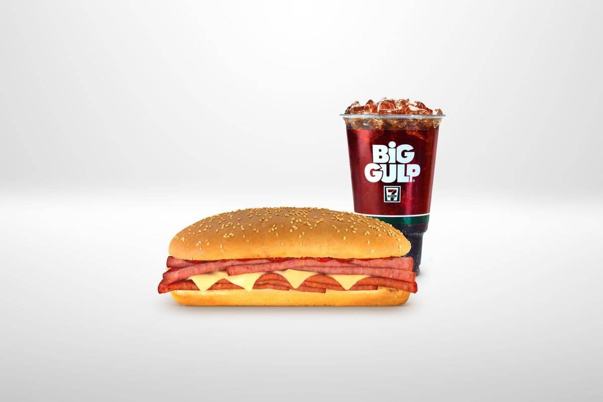 Hungry Man 8" Sub or 8" Pizza Sub & Big Gulp