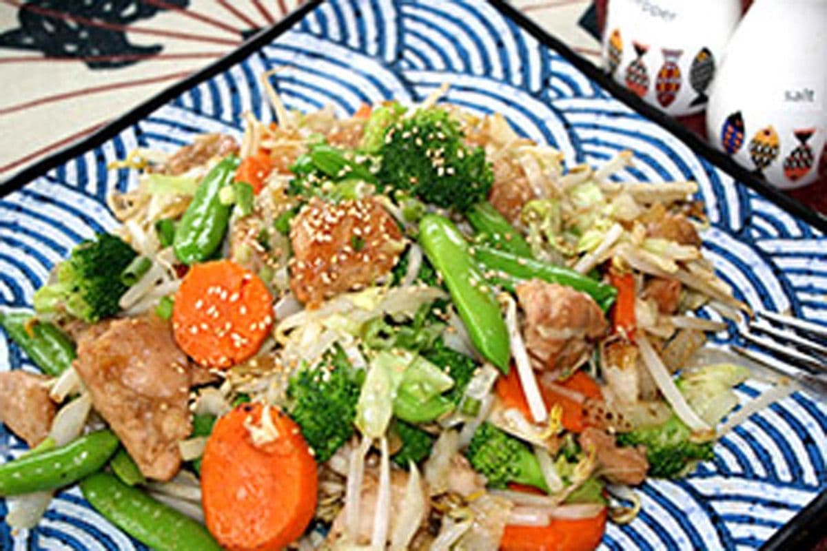 Chicken Stir Fried With Veggies