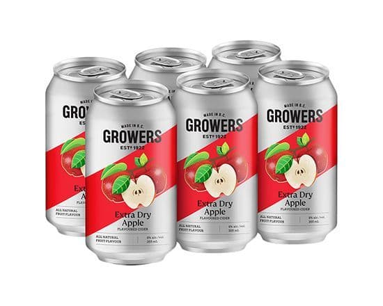 Growers Cider Extra Apple, 6 x 355 ml