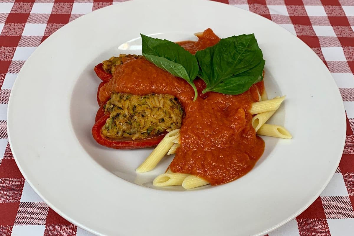 Stuffed Sweet Peppers and Penne