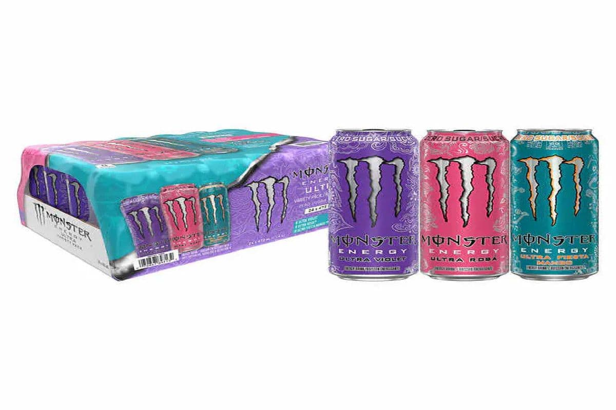 Monster white , peach, pink 473 ml