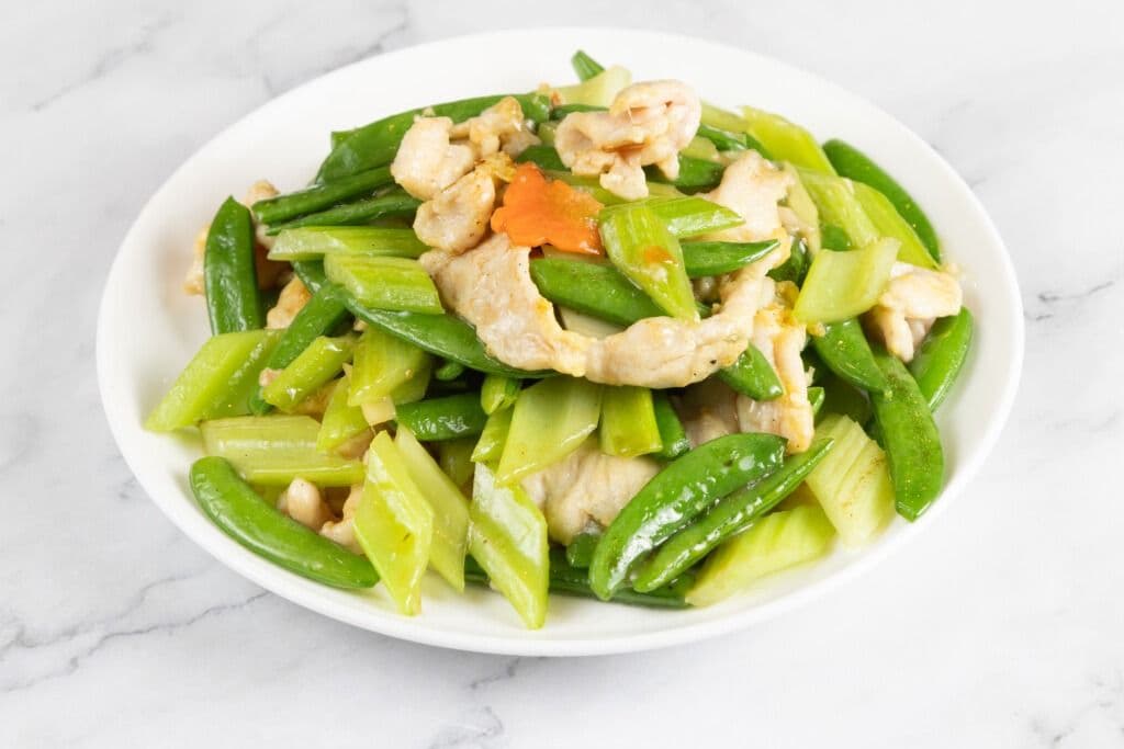 Chicken with Snap Peas and Celery