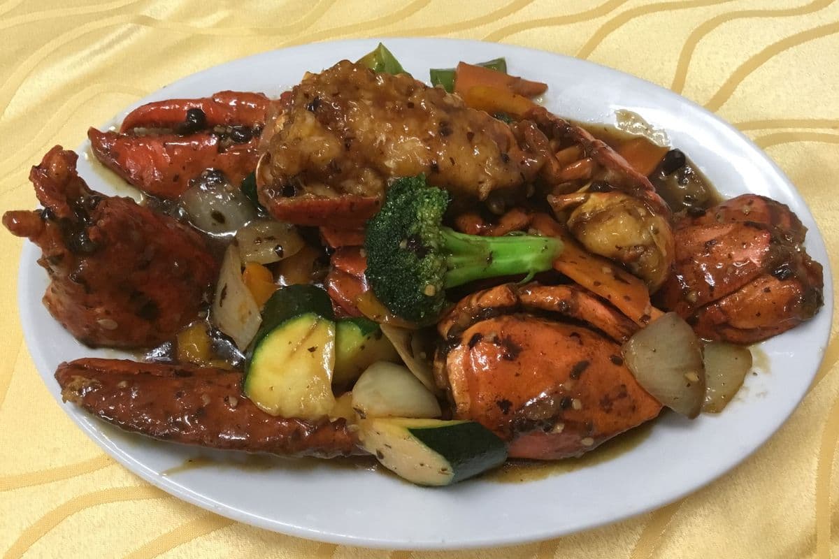 Deep Fried Lobster with Black Bean Sauce