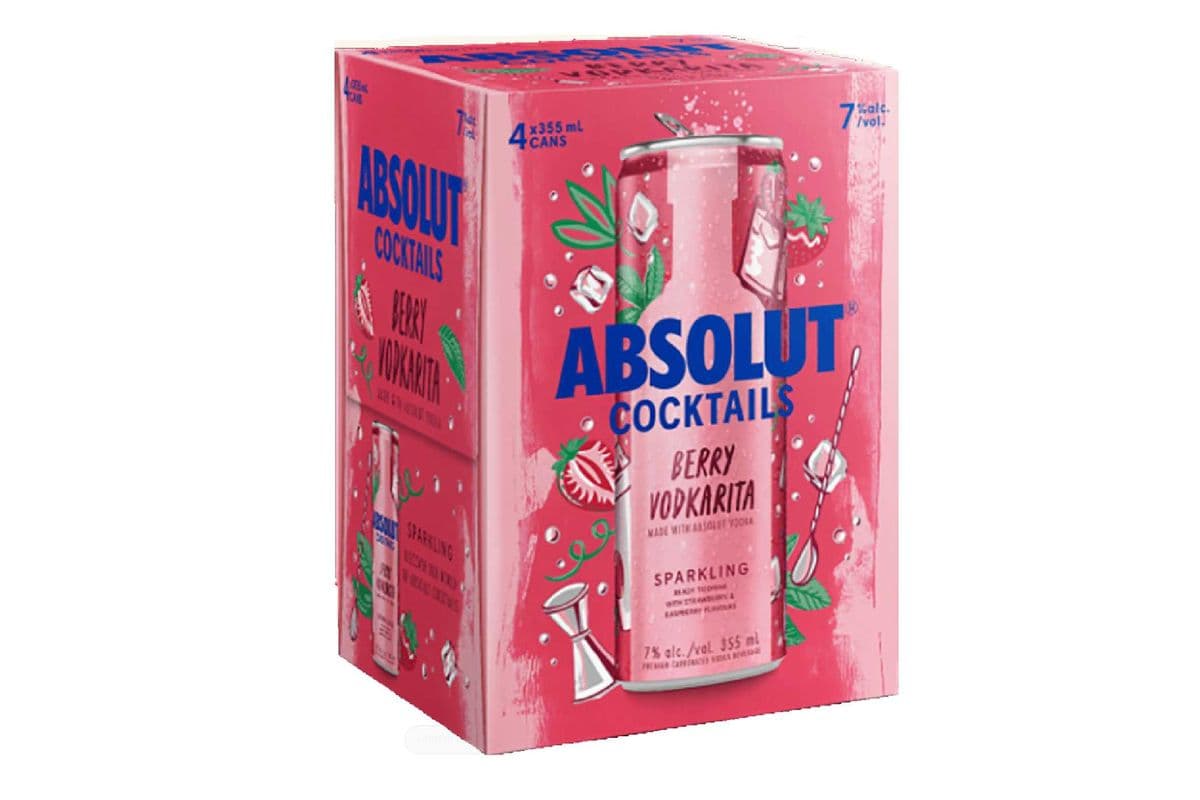 Absolute Cocktail Berry Vodkarita (4 x 355 ml)