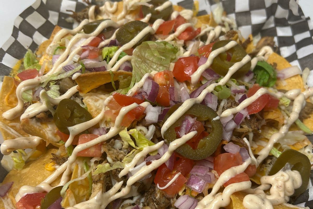 Nachos with Jerk chicken