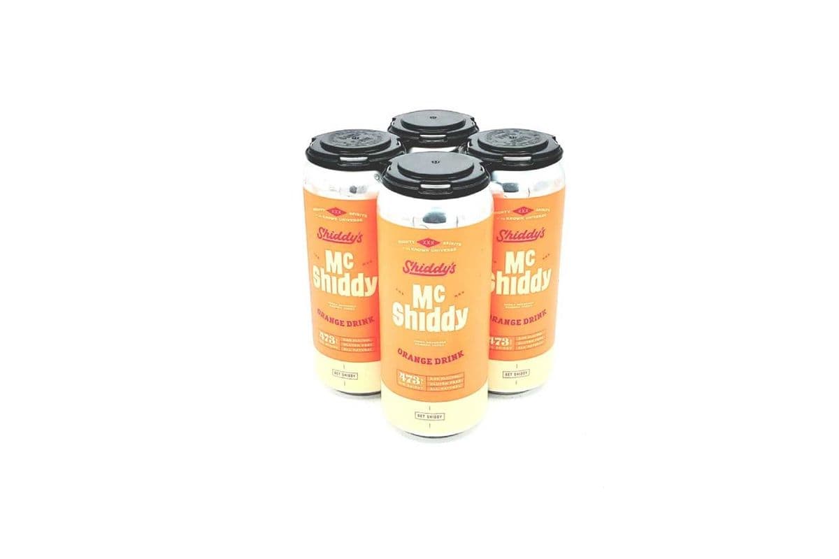 891783. SHIDDYS MCSHIDDY ORANGE DRINK (4 x 473ML (CANS))