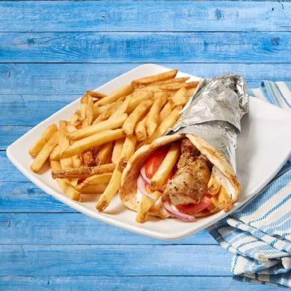 Pork Souvlaki on a Pita