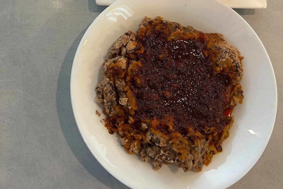 Ewa Agoyin ( blended beans and spicy sauce )