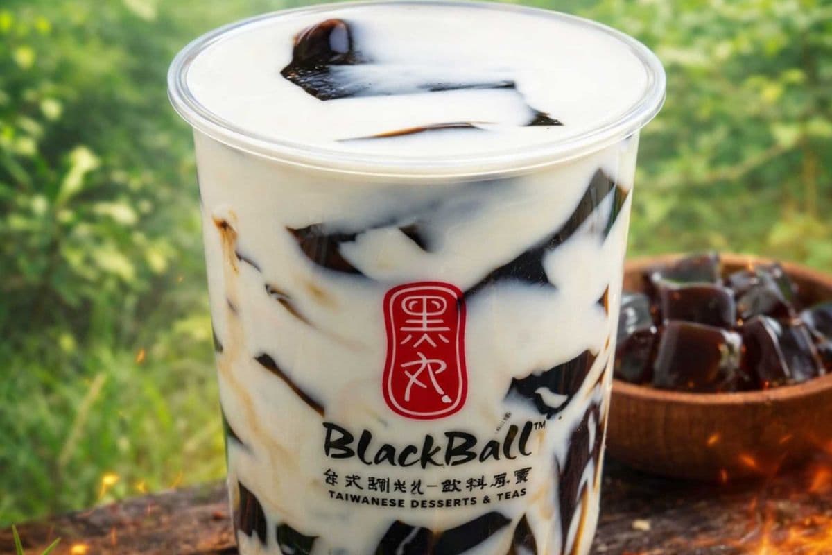 Fresh Milk with Grass Jelly 鲜牛乳仙草冻