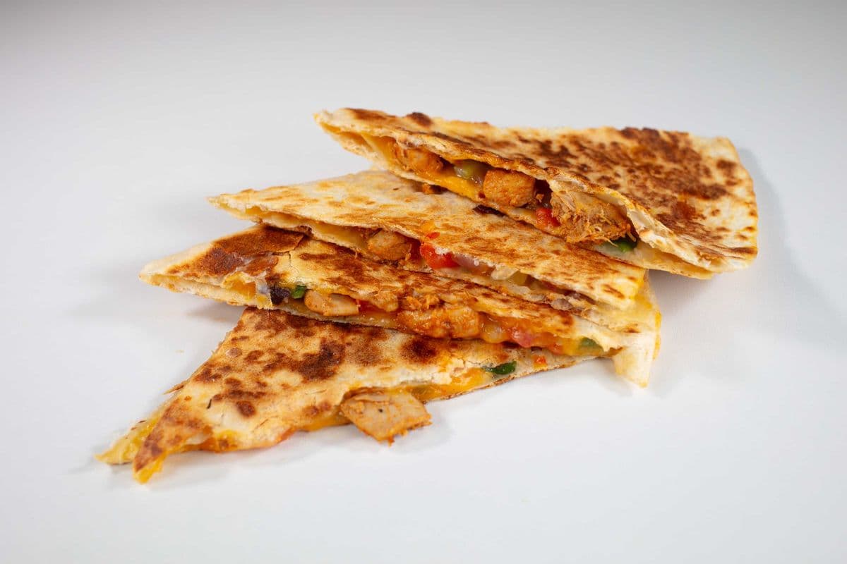Golden Creamy Chicken Quesadilla