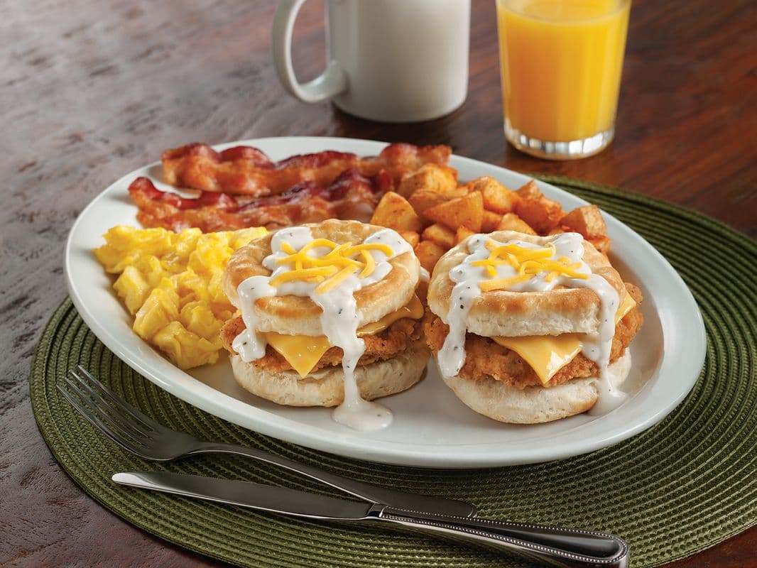 Southern Fried Chicken Biscuit Breakfast