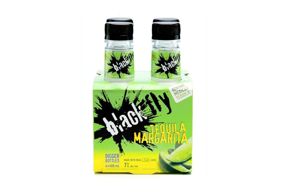 Black Fly Vodka Mixed Drink - Tequila Margarita (4 x 400ml Bottles)