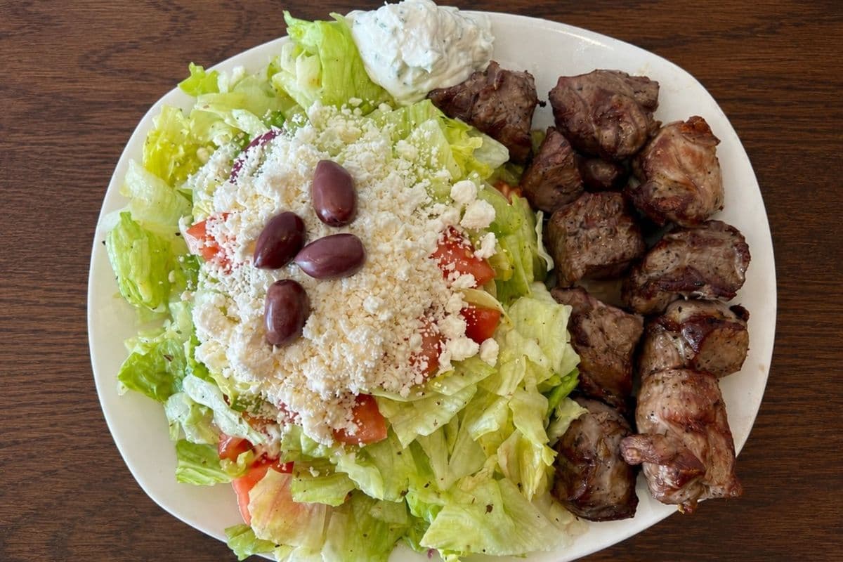 Pork Souvlaki Salad